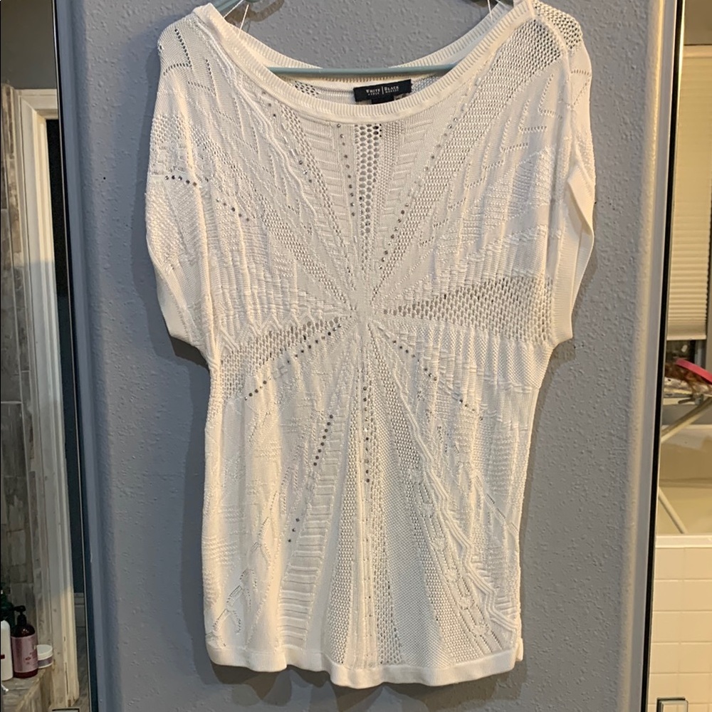 White Knit Top